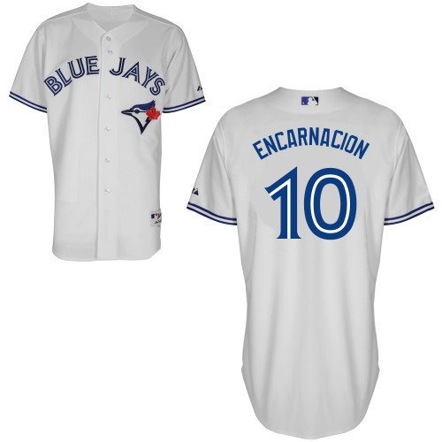 Edwin Encarnacion #10 MLB Jersey-Toronto Blue Jays Men's Authentic Home White Cool Base Baseball Jersey